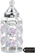 Matahi Silver Plated Crystal Studded Baby Bottle Ornament with Light Pink Crystals - Great Gift for Baby Shower, New