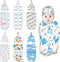SIMIEEK Personalized Baby Swaddle and Hat for Baby Girl Boy with Name Custom
