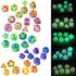 Double Color Glow in The Dark Dice Set, 35 Pieces Polyhedral Dice for RPG DND MTG Games with Black Velvet Pouch