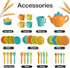 BUYGER Kids Play Kitchen Toy Accessories Tea Party Set - Cookware Utensils Dishes for Little Girls Ages 3-5