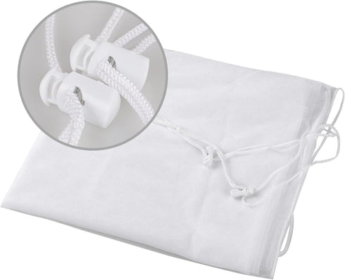 Twin Baby Stroller Full Cover Mosquito Netting, Breathable Mesh Drawstring for Infants, White