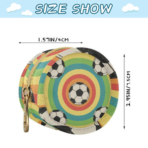 PYBUG Football Round Pacifier Storage Case, Polyester & TPU Lined with Hook Buckle, Pacifier Container Box for Baby