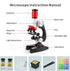 Science Kits for Kids Beginner Microscope with LED, 100X 400X and 1200X, Include Sample Prepared Slides