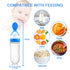 Food Feeder Baby Fruit Feeder Pacifier (3 Pcs) with Silicone Pacifiers, Baby Food Dispensing Spoon, Bottle Brush