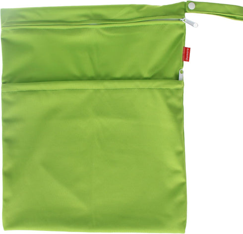 2pcs Pack Damero Cute Travel Baby Wet and Dry Cloth Diaper Organizer Bag(Large, Green+Light Blue)