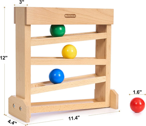 1-3 Montessori Ball Drop Toy, Wooden Ball Tracker, Early Developmental Pound Toys for Toddlers for Year Old, Boys Girls