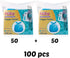 Nuby Diaper Disposable Bags, Fresh Baby Powder Scent, 2 Pack (50 Count Each)