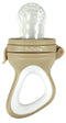 RaZbaby Baby Fruit Feeder Pacifier - Silicone Teething Toy for Infants 6M+, BPA Free, Tan, Add Frozen or Fresh Food