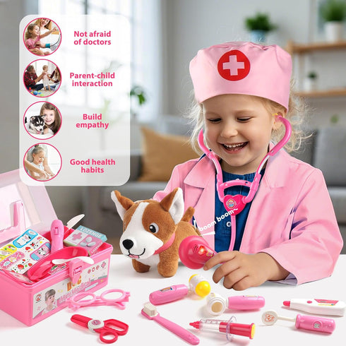 3-5 2+ Set 2 3 4 5 6 Doctor Kit for Toddlers Dress Up for Year Olds Girls Pretend Veterinarian Toddler Doctor Play