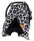 Dear Baby Gear Deluxe Car Seat Canopy, Double Layer, Gray Leopard Print, 40 x 30 Inches