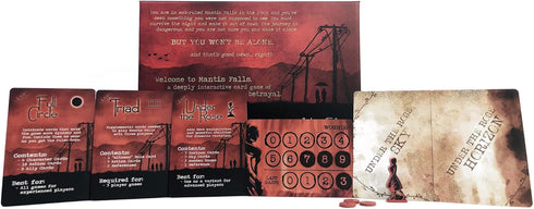 Mantis Falls Board Game - Hidden Traitor Strategy Card Game for 2-3 Players - Ages 14+