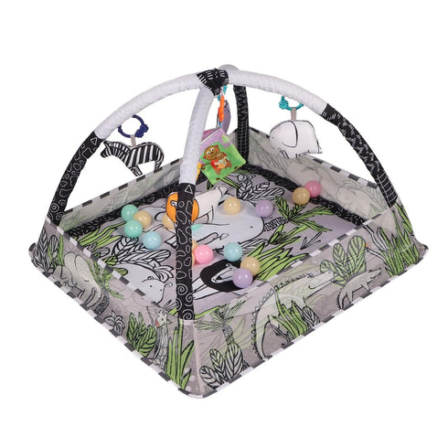 SUNGOOYUE Baby Gym Play Mat, Kids Gym Enclosure with Multiple Functions for Crawling Entertaining and Learning, Soft