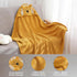 NOOVIA 0-3 35 35 3D Baby Hooded Towel, Premium Cotton Bath Towel Toddlers Years, Extra Large x in, Animal Hood