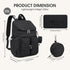 G4Free Backpack Diaper Bag for Moms Dads Travel Baby Bag with Pacifier Case & Insulated Pockets,Black