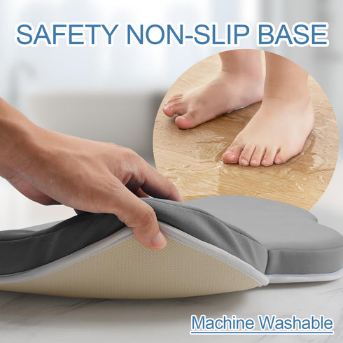 Elbow Set Roslim Bath Kneeler and Rest Pad - Quick Dry Soft Bath Mat Bundle - Non-Slip Durable Foam Kneeling Pads