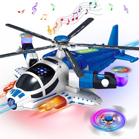 Helicopter Toy for Toddlers With Lights And Sounds, 360Freedom And Operated Automatic