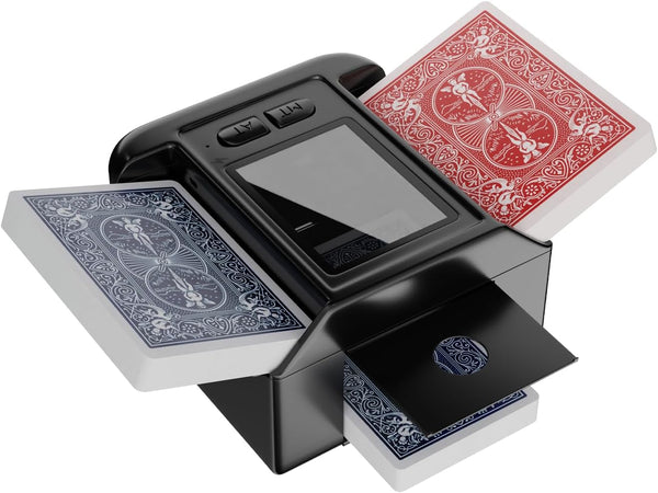 Treviat Automatic Card Shuffler with 1-2 Decks with Dual Auto/Manual Modes, USB C