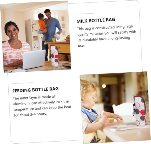 BESPORTBLE Insulated Baby Milk Bottle Pouch for Infants Portable Tote Bag Cooling Function for Newborn Feeding Sturdy