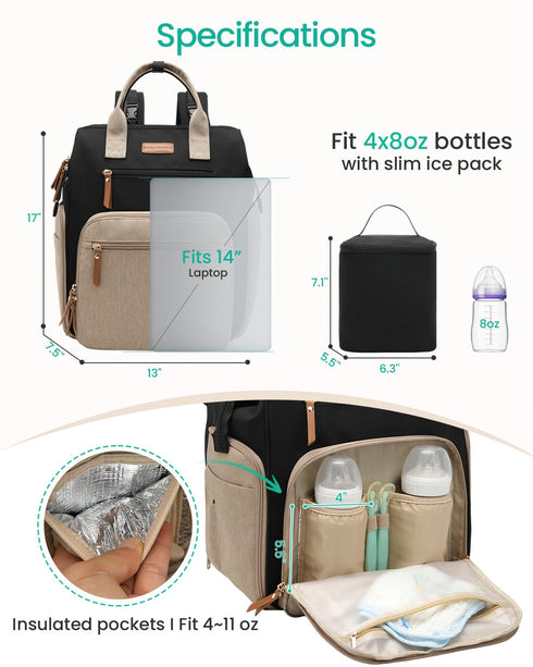 S1 S2 Momcozy Backpack Qualyphant Extra Large Breast Pump Bag with Cooler Bag | Fit for Spectra Medela | Pumping Bags