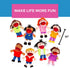 8 14 Inch Fun Express Hand Puppets for Kids - Multicultural Plush Puppets with Movable Mouths for Speech Therapy
