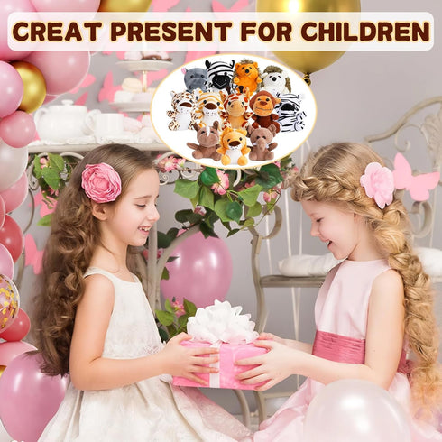 cideny 12 4.5 Inch Pcs Small Stuffed Animal Bulk - Fluffy Stuffies, Animals Keychain Decoration, Carnival Prizes