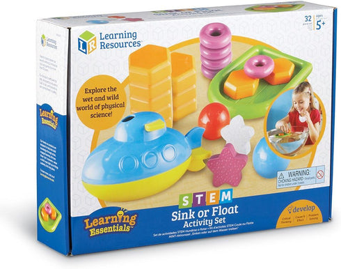 Set, 32 5+ Learning Resources STEM Sink or Float Activity Early Science Concepts, Pieces, Ages