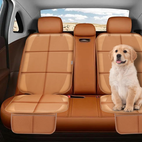 600D (Tan-1 Meolsaek Car Seat Protector for Child Car Seat, Durable Fabric Waterproof Car Seat Cover with Thick Pad