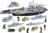 deAO Aircraft Carrier Toy Army Men with Scale Model Warplanes Warships Military