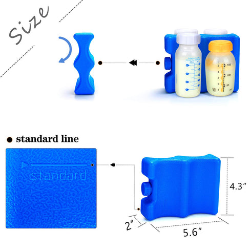 Packs (Pack 2), Packs 4-5 Luxja Reusable Ice for Breastmilk Storage of Breastmilk Bottle Ice for Breastfeeding Working