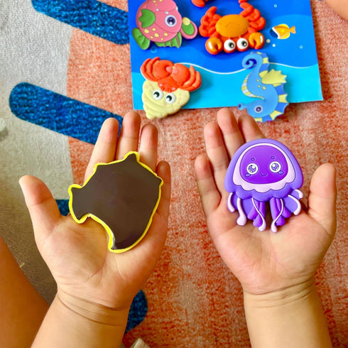 Fridge Magnet for Toddlers, Cute Rubber Animal Magnets for Educational Learning Toy Gift
