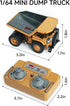 BRRRRT 1/64 Toy,8-Channel 3+ RC Dump Truck,Full Proportion Mini Dump Truck Remote Control Toy with Metal Bed & Light