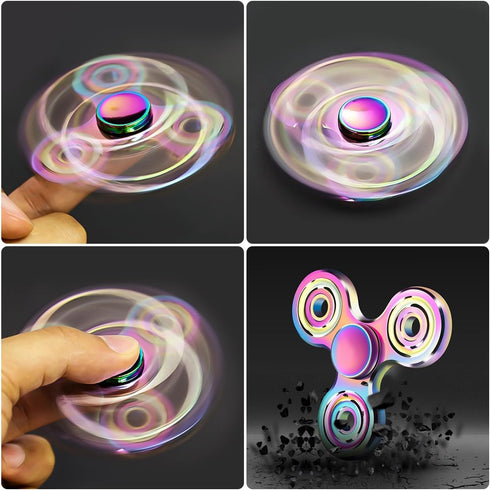 ATESSON Fidget Spinner Toy, 2 to 5 Min Spins, Durable Stainless Steel Bearing High Speed Metal Material for Stress