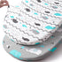 Stretch Fitted Bassinet Sheet Set BROLEX, 2 Pack Cradle Sheets for Bassinet Pad, Unisex Elephant Whale