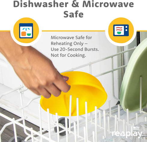 20 Oz. Pack 6 Set 4.75" 4.75" 2" Re-Play Made in USA Reusable Plastic Bowls, of - Dishwasher and Microwave Safe Bowls
