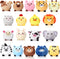 Halloscume 18 Pcs Mini Stuffed Animals Bulk 3.15 Inch Small Plush Farm