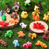 50 3D Set, JOICEE Pcs Mini Printed Animal Figurines Articulated Flexible Fidget Toys Cute Desk Pets Decor for Kids