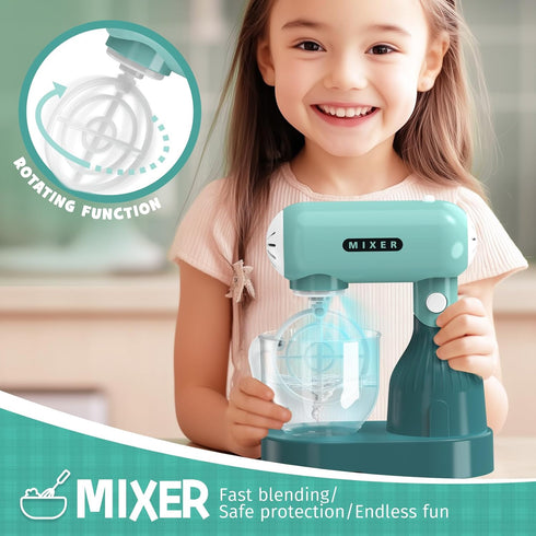 Set, 3 4 5 6 BRIGPICIOUS Kids Play Kitchen Accessories Toys Pretend Play Kitchen Appliances Kit - Blender, Coffee