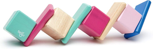 8 Piece Tegu Pocket Pouch Magnetic Wooden Block Set - Blossom