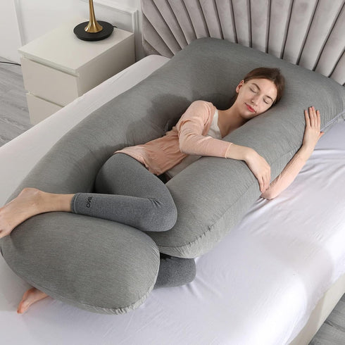BATTOP Pregnancy Pillows with Cooling Cover,Maternity Body Pillow for Sleeping,Support for Back,HIPS,Legs,Belly