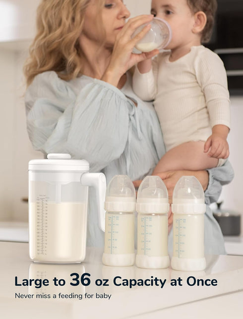 36 oz Electric Formula Pitcher, Baby Formula Mixing Pitcher, Automatic Baby Formula Mixer, Bidirectional Stirring