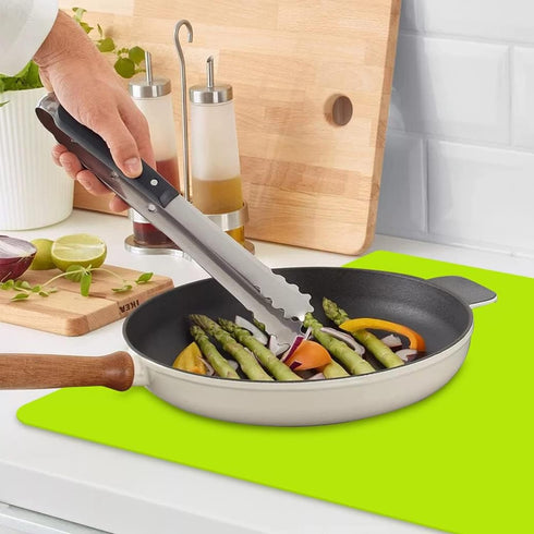 Extra Large Green Silicone Table Mat, Waterproof Protector for Crafts, Kids Dinner Placemat, Kitchen Pastry Rolling