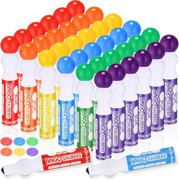 Crtiin 36 Pack Mixed Colors Set of Daubers Dot Markers Supplies in