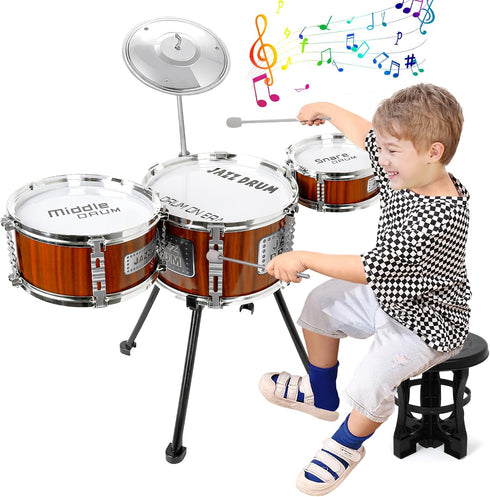 Kids Drum Set Music Toy Drum Set for Toddlers Ages 3-5 Jazz