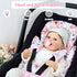3 Set, 3 1 SWESEN Infant Car Seat Insert with Strap Covers Car Seat Head Support Baby for Girls, Soft in Baby Car Seat