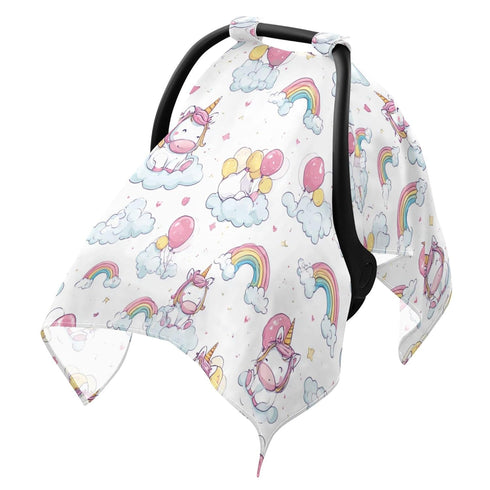 Mazeann Unicorns Rainbow Cute Car Seat Cover Baby Breathable Soft Infant Carseat Covers