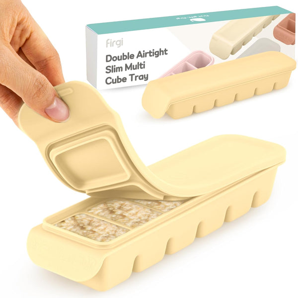 Silicone Ice Cube Freezer Tray with Lid, 100% Food-Grade Platinum Silicone,Leak Resistance