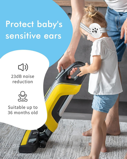 25dB 0-36 Baby Ear Muffs Noise Protection, Noise Cancelling Headphones for Infants Toddlers Months Airplane Travel