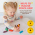 (10 Pack) 100% 1-3, 2-4, Honeysticks Triangular Crayons - Pure Beeswax, Food Grade Colors, Non Toxic Crayons for Baby