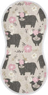 decor gift Cotton Burp Cloths Baby Easy Care Naughty Wooden Bison Gray washcloths for