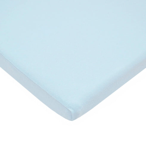 American Baby Company 100% Natural Cotton Jersey Knit 18" x 36" Cradle/Bassinet Sheet - Fitted, Blue/Gray/White